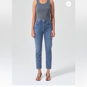 Agolde Riley High Rise Straight Crop Jeans